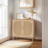 BEAFUP Buffet Cabinet with Storage,Accent Cabinet,with Two Doors and 4 compartments with Solid Wood Feet,Sideboard Cabinet for Hallway(Natural Color) - 4 of 4