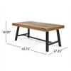 Coffee Table for Living Room, Industrial Coffee Table with Sturdy Metal Frame, Rectangular Accent Center Table for Reception Room Living Room - 4 of 4