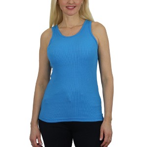 Galaxy By Harvic Women's Loose Fit Ribbed Tank Top - 1 of 3