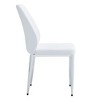 SEVOBAL Dining Chairs 4 Set of Chairs with extended Backrest, Silver Metal Legs for Restaurants, Hotels, Coffee Shops, White, 17.7"*25"*39" - 4 of 4