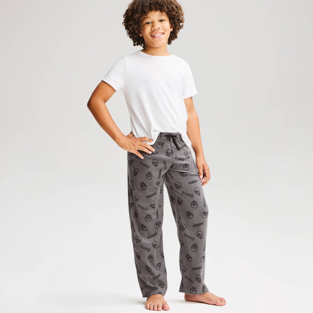 Boys' Halloween Skull and Bones Pajama Pants - Cat & Jack™ Gray XS
