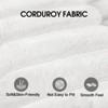 RISOKEYS Corduroy Fabric Sofa -  Deep Seat Couches Comfy Loveseat Sofa No Assembly 1pcs for Living room, Bedroom, Conference room, White - 4 of 4