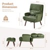 XIZZI Lazy Chair with Ottoman, Modern Large Accent Lounge Chair, Leisure Sofa Armchair Reading Chair with Footrest for Bedroom, Living Room, Dorm Room - 2 of 4