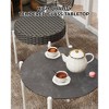 3 Piece Wicker Patio Bistro Furniture Set-Outdoor Rattan Chairs with Tempered Glass Table,Weather Resistant Wicker &Steel Frame - 4 of 4