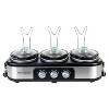 Nostalgia 3-Station Slow Cooker Buffet, Stainless Steel - 4 of 4