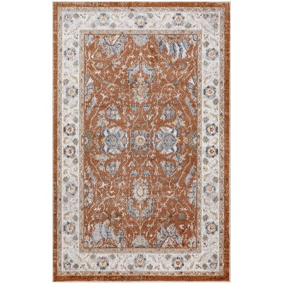 Nourison Astra Machine Washable Vintage Bordered Indoor Rug
