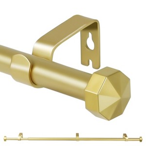Urbanest 5-8" Telescoping Single Curtain Rods with Octagonal Finials - 1 of 4
