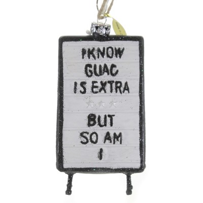 Cody Foster 4.5 Inch Guac Is Extra Condiment Mexican Zinger Funny Tree Ornaments