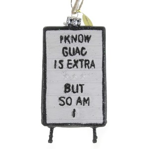 Cody Foster 4.5 Inch Guac Is Extra Condiment Mexican Zinger Funny Tree Ornaments - 1 of 3
