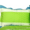 Slickblue Quilt Set Full/Queen with 2 Shams, Pre-Washed Reversible Bedding, Horizontal Stripes, 10 Colors, 3 Piece - 2 of 4
