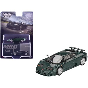 Bugatti EB110 GT Verde Scuro Dark Green Metallic Limited Edition 1/64 Diecast Model Car by Mini GT - 1 of 4