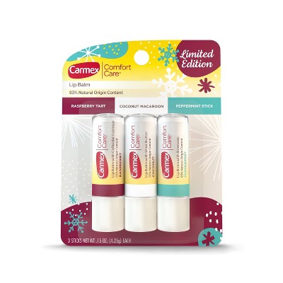 Carmex Comfort Care Limited Edition Lip Balm Sticks - 3pk