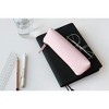 Fmeida Pencil Bag Pen Case Cosmetic Pen Pencil Stationery Pouch Bag Case/PU Leather Small Pencil Apricot - 2 of 4