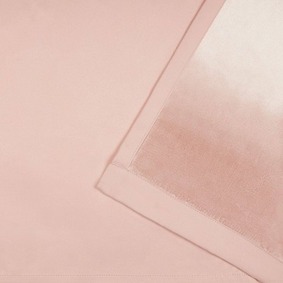 Rose Blush Blackout and Sheer Polyester Window Curtain Panels, 96" x 52"