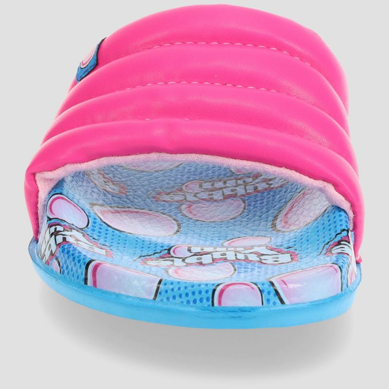 HERSHEY'S BUBBLE YUM Slide Sandals for Kids, Bubble Gum Pool Slide, Pink, Little Kids and Big Kids, 3 of 7