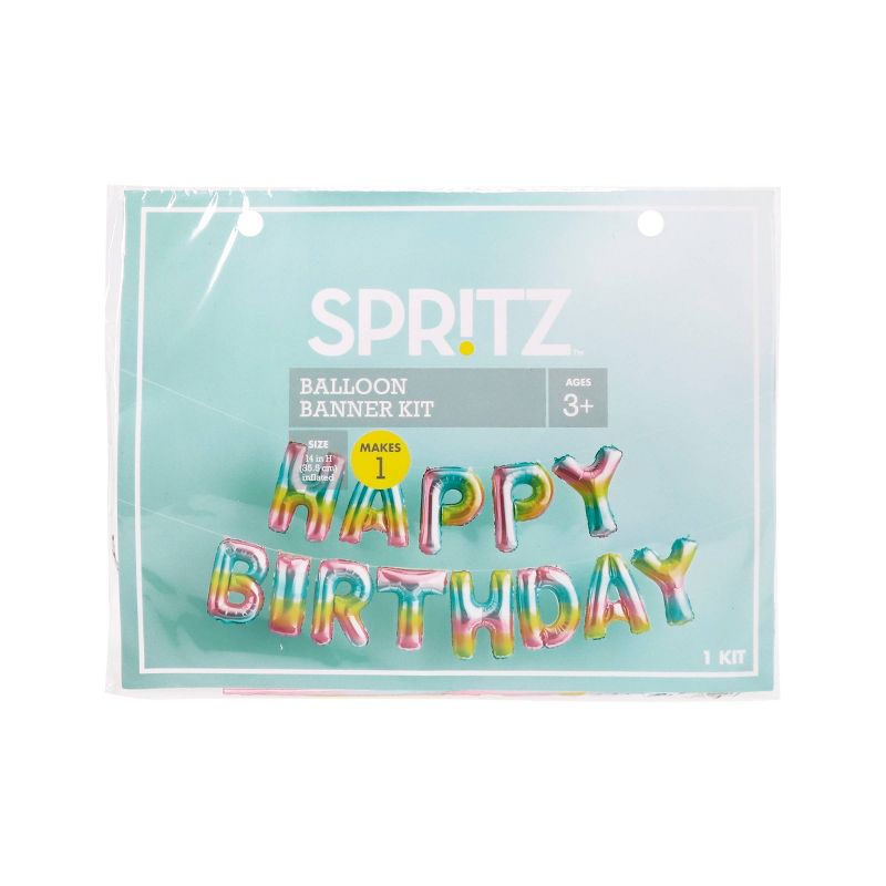 16ct Happy Birthday Pastel Rainbow Balloons - Spritz&#8482;, 3 of 11