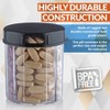 MEDca Round Pill Organizer Dispenser: Pack of 2: Boxes w/ 4 Compartments for Medication, Vitamins & Supplements Bottle Daily Case Reminder Box - 4 of 4