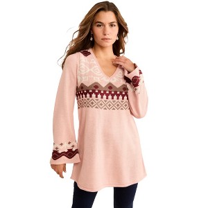 Roaman's Fit And Flare Tunic Sweater - 1 of 3