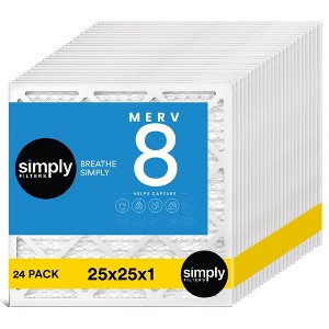 Simply Air Filters, MERV 8, 24 Pack, Furnace Air Filter for HVAC - 1 of 4