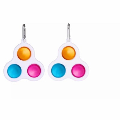 Link Simple Dimple 3 Button Bubble Popper Anti-Stress Pressure Relief Fidget Toy   2 Pack - Option 1