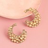 SOHI Women's Red Stone Hoop Earrings - 2 of 3