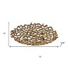 HomeRoots 15" Gold Aluminum Coral Decorative Low Bowl - 3 of 4