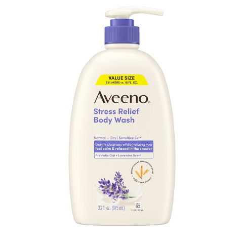 Гель для душа Aveeno Stress Relief с лавандой и ромашкой, 33 oz, цвет: Лавандовый