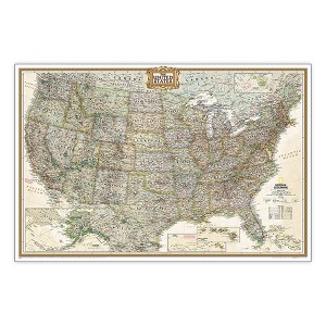 National Geographic United States Executive Map, Poster Size and Laminated, 36" x 24" - 1 of 3