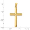 Black Bow Jewelry 14k Yellow Gold 2D Solid Latin Cross Pendant, 15 x 31mm - 3 of 4