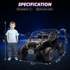 Ride on Car for Kids, 24V 2 Seater Powered Electric Off-Road UTV Toy,4WD Electric Vehicle with Remote Control,LED3 Speeds,Horn, Music - 4 of 4