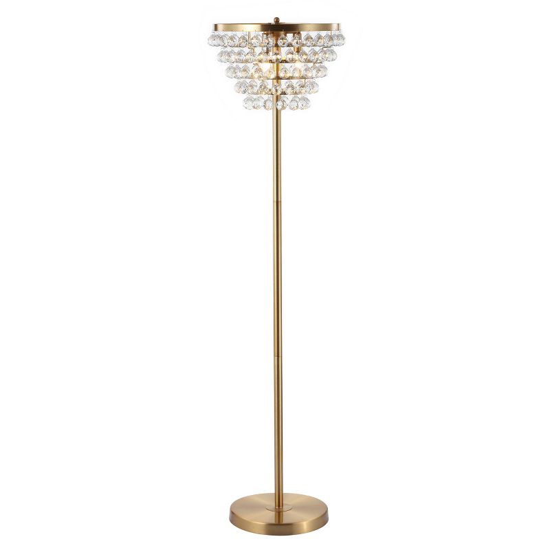 60&#34; Crystal/Metal Jemma Floor Lamp (Includes LED Light Bulb) Gold - JONATHAN Y, 1 of 6