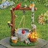 Collections Etc Wishing Well with Solar Powered Flowers Garden Statue - 2 of 2
