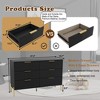 ORRD 9-Drawer White Dresser with Gold Pulls & Metal Feet – Modern Storage Cabinet for Hallway, Entryway & Living Room - 4 of 4