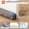 AMMER Door Draft Stopper 34 Inch, Weighted Noise Stopper for Bottom of Door, Wind Blocker Draft Guard, Gray - 4 of 4