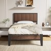 Lusimo Twin XL Metal Platform Bed Frame with Fabric Upholstered Headboard Easy Assembly - 2 of 4