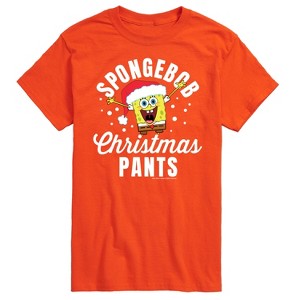 Men's - SpongeBob SquarePants - Christmas Pants Short Sleeve Graphic T-Shirt - 1 of 4