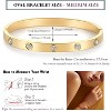 18K Gold-plated Bracelets for Women Friendship Love Bangle Bracelets Stainless Steel Bracelet Jewelry - 3 of 4