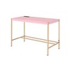 Royal Hampton Writing Desk with USB Dock and Metal Legs, Pink and Rose Gold - 2 of 4