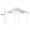 Fir Wood Gazebo with Galvanized Steel Roof,All-Weather Hardtop Pavilion-Maison Boucle - 2 of 4