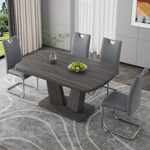 NicBex Dining Table Set for 4 Kitchen Table Faux Marble Table Top and Modern Design MDF Base for Dining Room - 1 of 4