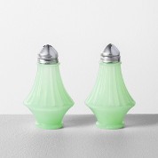 Milk Glass Salt and Pepper Shaker Green - Hearth & Hand™ with Magnolia