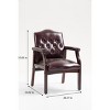 Guest Chair Traditional with Tufted Back and Padded Seat for Office Reception 24in Wide - 3irtyhousy - 4 of 4