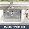 Undermount Kitchen Sink Single Bowl with Accessories,27x19 in Stainless Steel Kitchen, Modern Top Mount 16 Gauge Workstation Sink for Bar, Silver - 2 of 4