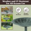 Nature Spring Outdoor Antique Bird Bath - Weather-Resistant Polyresin Basin for Yard and Patio Decor - 4 of 4