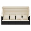 vidaXL Outdoor Lounge Bed Black, Cream White - 3 of 4