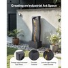 VEVOR Outdoor Water Fountain, 38.58 in Height Fountain and Waterfall,1-Tier Floor Standing Rock Base Style Fountains with with Light and Pump, Black - 3 of 4