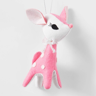 Retro Deer Christmas Tree Ornament Pink - Wondershop™