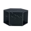 PAGED Hexagon Wooden End Table, Modern Side Table with Open Storage Shelves, 31.5" Bedside Table for Living Room, Bedroom - 4 of 4