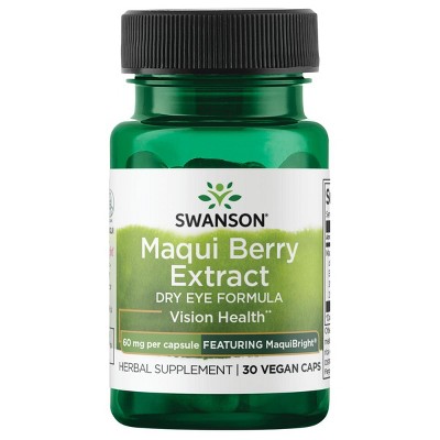 Swanson Maqui Berry Extract Dry Eye Formula - Featuring Maquibright 60 mg 30 Veg Capsules.