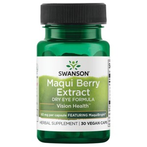 Swanson Maqui Berry Extract Dry Eye Formula - Featuring Maquibright 60 mg 30 Veg Capsules. - 1 of 2